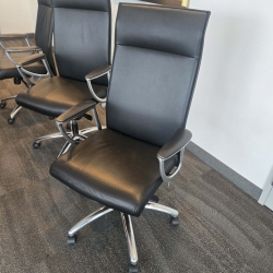 Allseating Zip Black Highback Leather Conference Meeting Chair